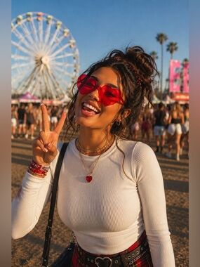 "I ❤️ YOU" Heart Shaped Rimless Glasses in Red